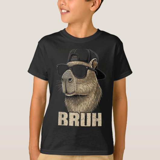 Funny Bruh Meme Capybara Lover Cool Sungles For Me T-shirt (Voorkant)