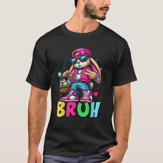 Funny Bruh Meme Easter Day Bunny Eggs Teens Boys K T-shirt (Voorkant)