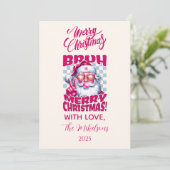 Funny Bruh Merry Christmas Feestdagenkaart (Staand voorkant)