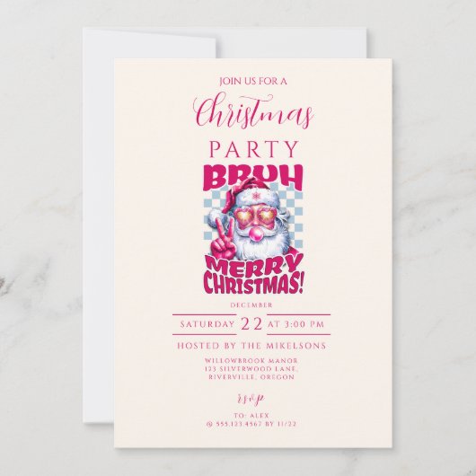 Funny Bruh Merry Christmas Kaart (Voorkant)