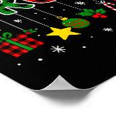 Funny Bruh Red Green Plaid Christmas Pajamas Teens Poster (Hoek)