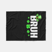 Funny Bruh St Patricks Day Shamrock Leprechaun Pet Fleece Deken (Voorkant (Horizontaal))