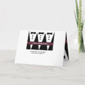 FUNNY Bruidsjonker Uitnodiging met Drie Tuxedo's (Achterkant)