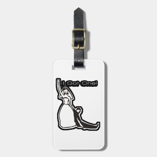 Funny bruiloft ik heb er één. bagagelabel (Voorkant verticaal)