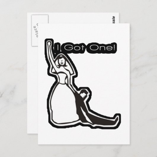 Funny bruiloft ik heb er één. briefkaart (Voorkant / Achterkant)