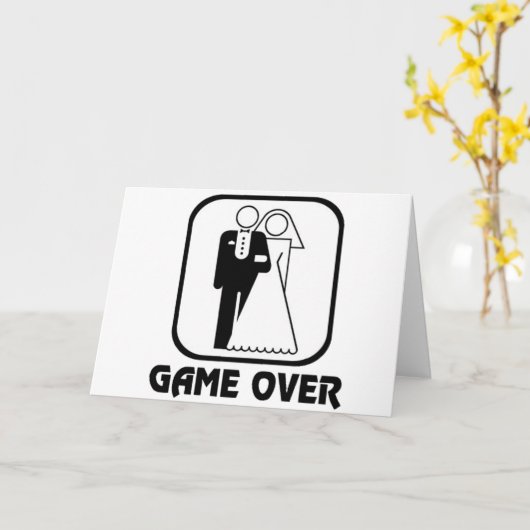 Funny bruiloft over kaart (Gele Bloem)