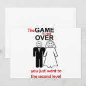 Funny bruiloft-uitnodiging kaart (Voorkant / Achterkant)