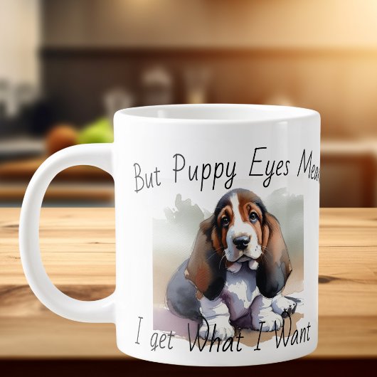 FUNNY Bruine Witte HONDEN Watercolor Speciale Mok