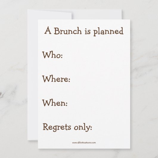 Funny Brunch Uitnodiging (Achterkant)