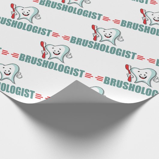 Funny Brushing Teeth Cadeaupapier (Hoek)