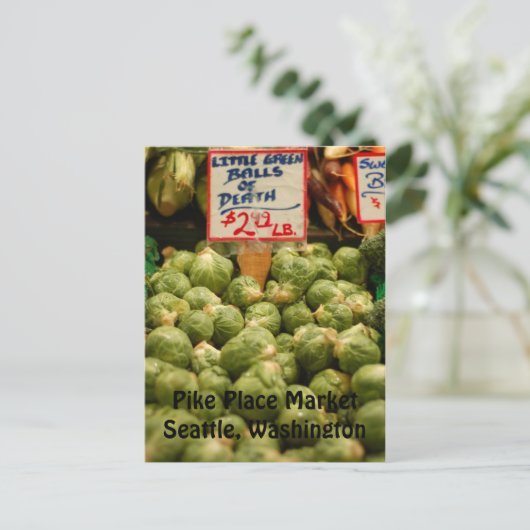 Funny Brussel Sprouts Briefkaart (Staand voorkant)