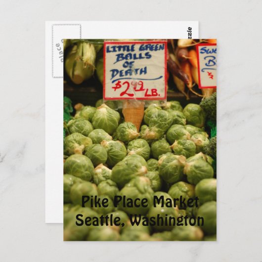 Funny Brussel Sprouts Briefkaart (Voorkant / Achterkant)