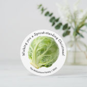 Funny Brussels 'Sprout-standing' Christmas Humor Feestdagenkaart (Staand voorkant)