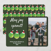 Funny Brussels Sprouts FotoKerstmis Feestdagenkaart (Voorkant / Achterkant)