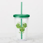 Funny Brussels spruitgroenten cartoon Acryl Drinkbeker (Voorkant)