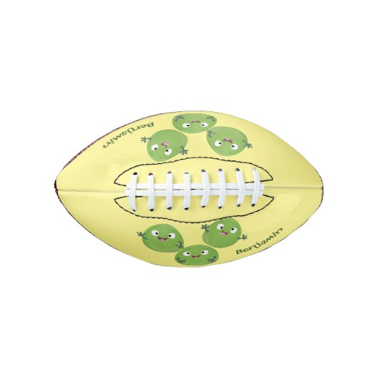Funny Brussels spruitgroenten cartoon American Football (Voorkant)