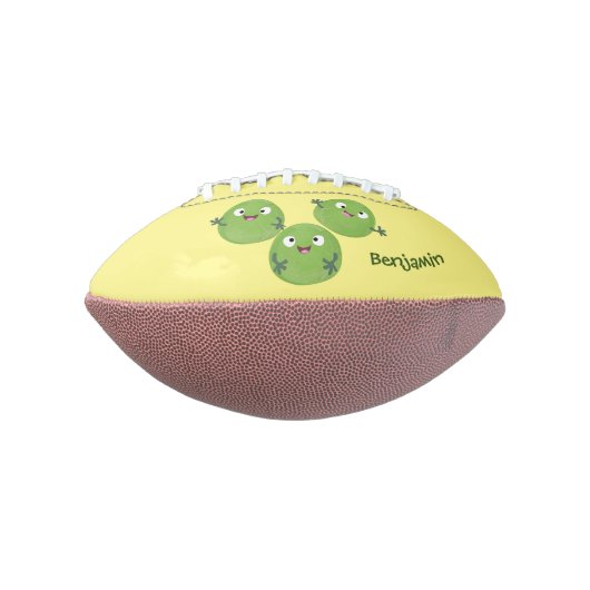 Funny Brussels spruitgroenten cartoon American Football (Gedraaid 90)