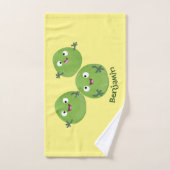 Funny Brussels spruitgroenten cartoon Bad Handdoek (Handdoek)