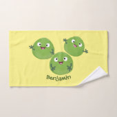 Funny Brussels spruitgroenten cartoon Bad Handdoek (Handdoek)