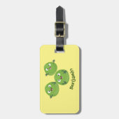 Funny Brussels spruitgroenten cartoon Bagagelabel (Voorkant verticaal)