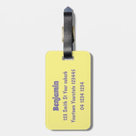 Funny Brussels spruitgroenten cartoon Bagagelabel (Achterkant verticaal)