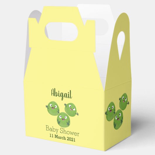 Funny Brussels spruitgroenten cartoon Bedankdoosjes (Geopend)