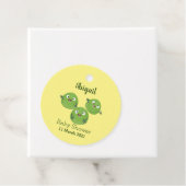 Funny Brussels spruitgroenten cartoon Bedankjes Labels (In situ)