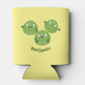 Funny Brussels spruitgroenten cartoon Blikjeskoeler (Achterkant)