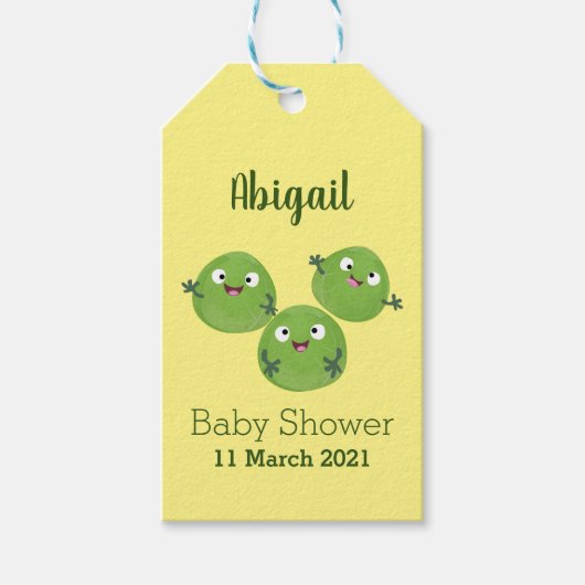 Funny Brussels spruitgroenten cartoon Cadeaulabel (Voorkant)