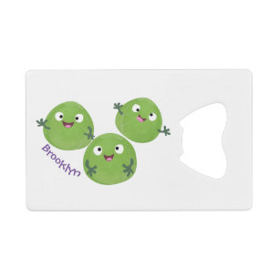 Funny Brussels spruitgroenten cartoon Creditkaart Flessenopener