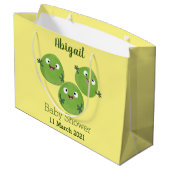 Funny Brussels spruitgroenten cartoon Groot Cadeauzakje (Achterkant Gekanteld)