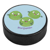 Funny Brussels spruitgroenten cartoon Hockey Puck (3/4)