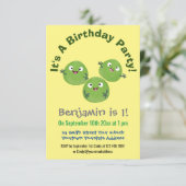 Funny Brussels spruitgroenten cartoon Kaart (Staand voorkant)