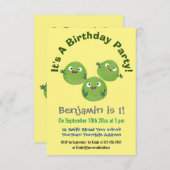 Funny Brussels spruitgroenten cartoon Kaart (Voorkant / Achterkant)