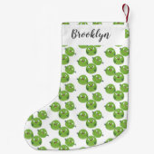 Funny Brussels spruitgroenten cartoon Kleine Kerstsok (Achterkant)