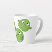 Funny Brussels spruitgroenten cartoon Latte Mok (Rechterhoek)