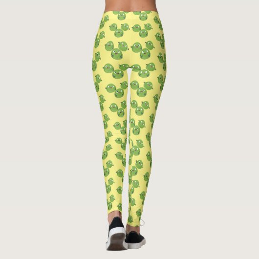 Funny Brussels spruitgroenten cartoon Leggings (Achterkant)