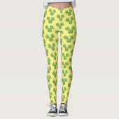 Funny Brussels spruitgroenten cartoon Leggings (Voorkant)