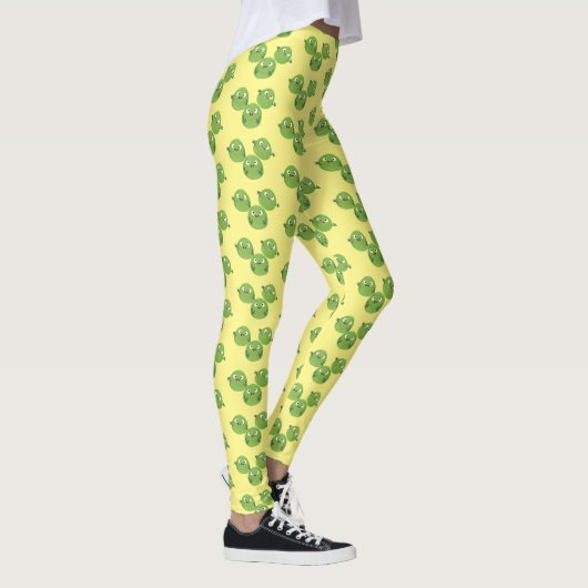 Funny Brussels spruitgroenten cartoon Leggings (Rechts)