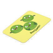 Funny Brussels spruitgroenten cartoon Magneet (Linkerzijde)