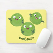 Funny Brussels spruitgroenten cartoon Muismat (Met muis)