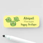 Funny Brussels spruitgroenten cartoon Naamplaatje (In situ)