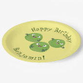 Funny Brussels spruitgroenten cartoon Papieren Bordje (Gekanteld)