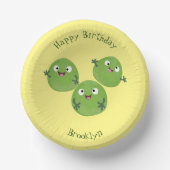 Funny Brussels spruitgroenten cartoon Papieren Kommen (Voorkant)