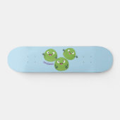 Funny Brussels spruitgroenten cartoon Persoonlijk Skateboard (Horizontaal)