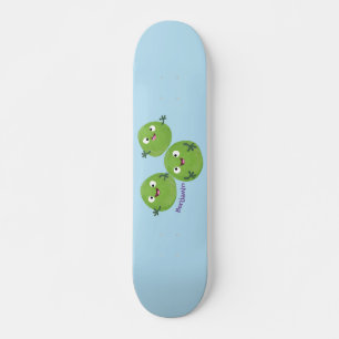 Funny Brussels spruitgroenten cartoon Persoonlijk Skateboard