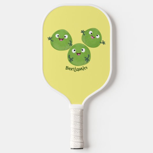 Funny Brussels spruitgroenten cartoon Pickleball Paddle (Voorkant)