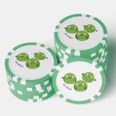 Funny Brussels spruitgroenten cartoon Poker Chips (Opstapeling)