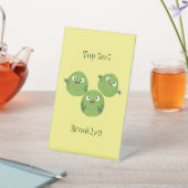 Funny Brussels spruitgroenten cartoon Reclamebord Met Voetstuk (Insitu)