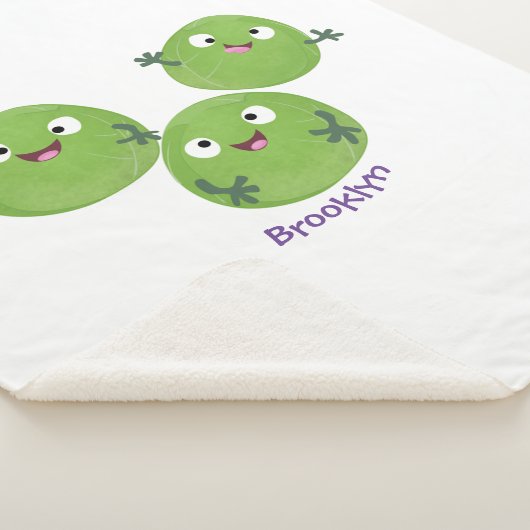 Funny Brussels spruitgroenten cartoon Sherpa Deken (3/4)